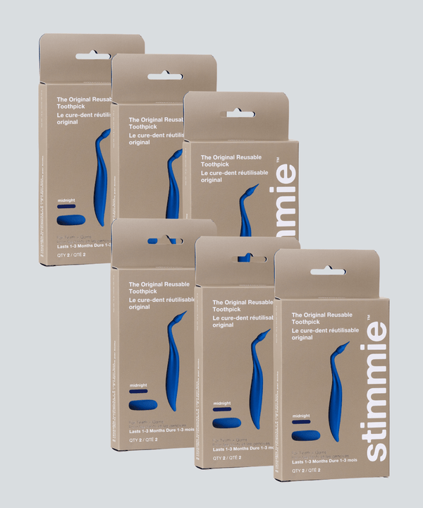 X6 BUNDLE Midnight Navy Two - Packs - The Original Reusable Toothpicks - Two Per Box - shopstimmie